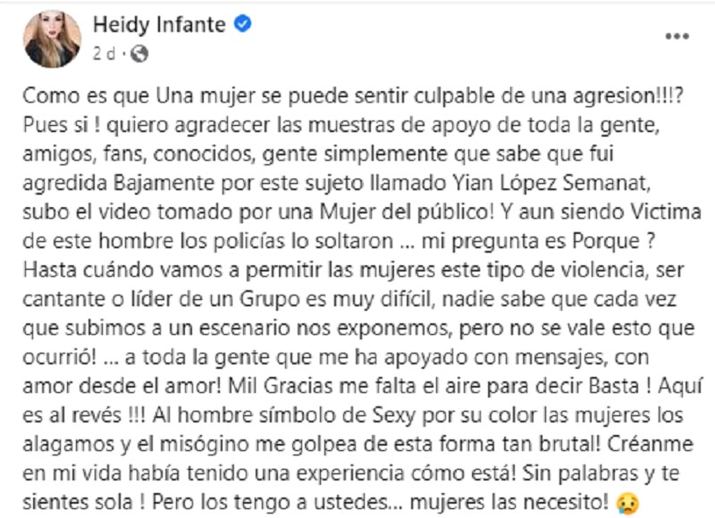 Agreden a Heidy, nieta de Pedro Infante