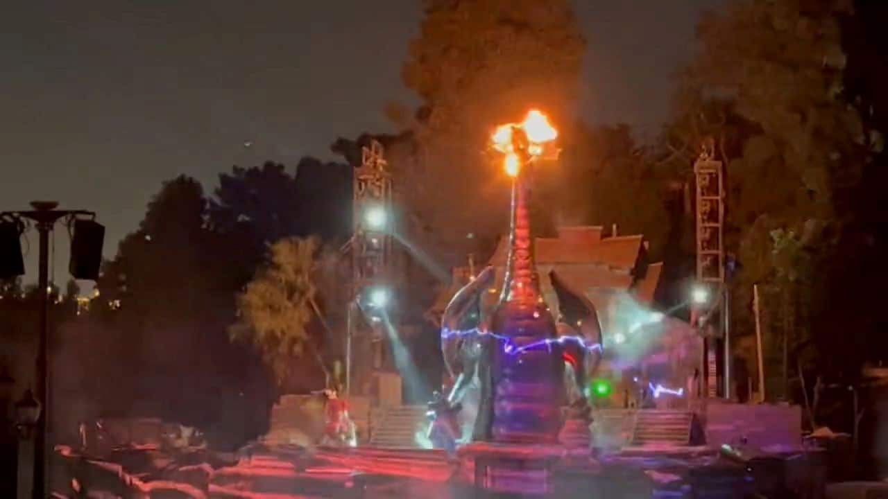 incendió dragón parque Disney