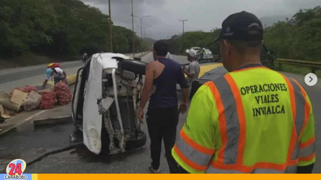 Accidente autopista Valencia Puerto Cabello lesionados