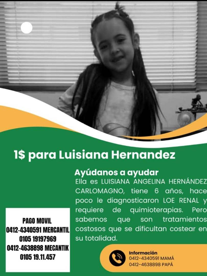 Servicio Público niña Luisiana Hernández