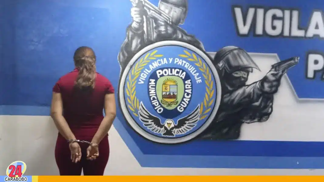 Detenida mujer en Guacara golpear hijas