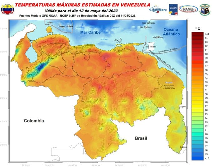 Clima hoy 12 de mayo en Venezuela según el INAMEH - Clima hoy 12 de mayo en Venezuela según el INAMEH
