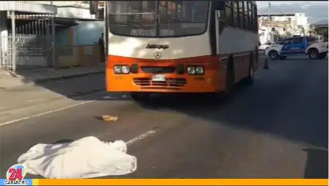 Falleció arrollada en Maracay por un autobús - Falleció arrollada en Maracay por un autobús