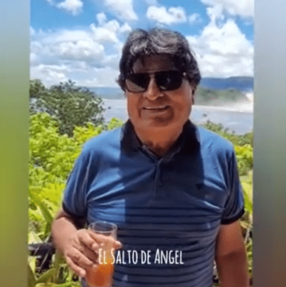 evo morales venezuela salto ángel