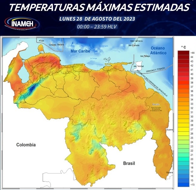 clima hoy 28 de agosto en Venezuela