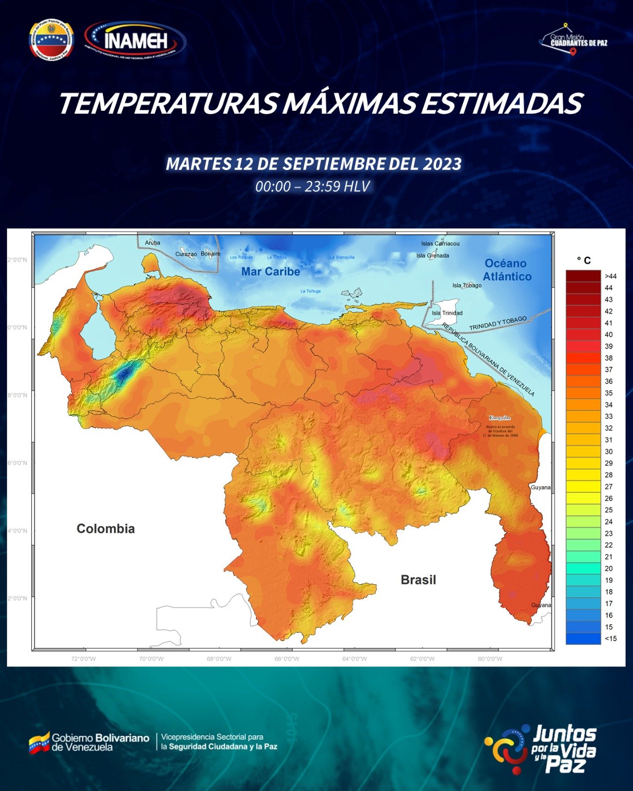 clima hoy 12 de septiembre en Venezuela