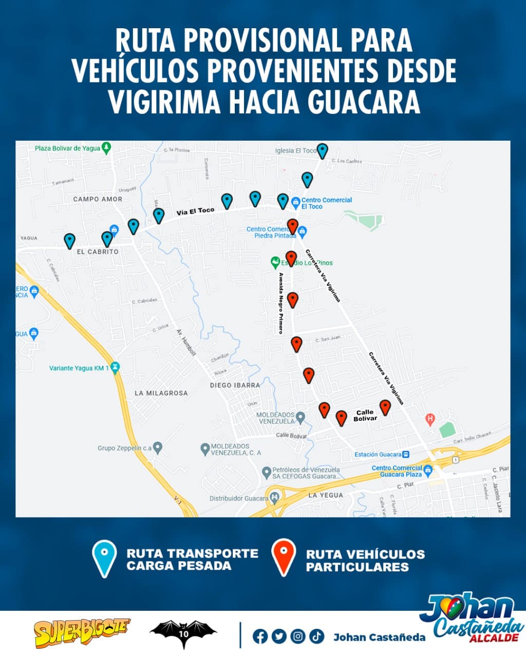 paso restringido desde Vigirima hacia Guacara