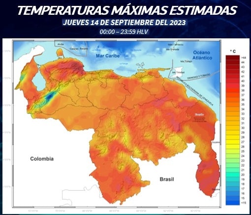 Clima hoy 14 de septiembre en Venezuela
