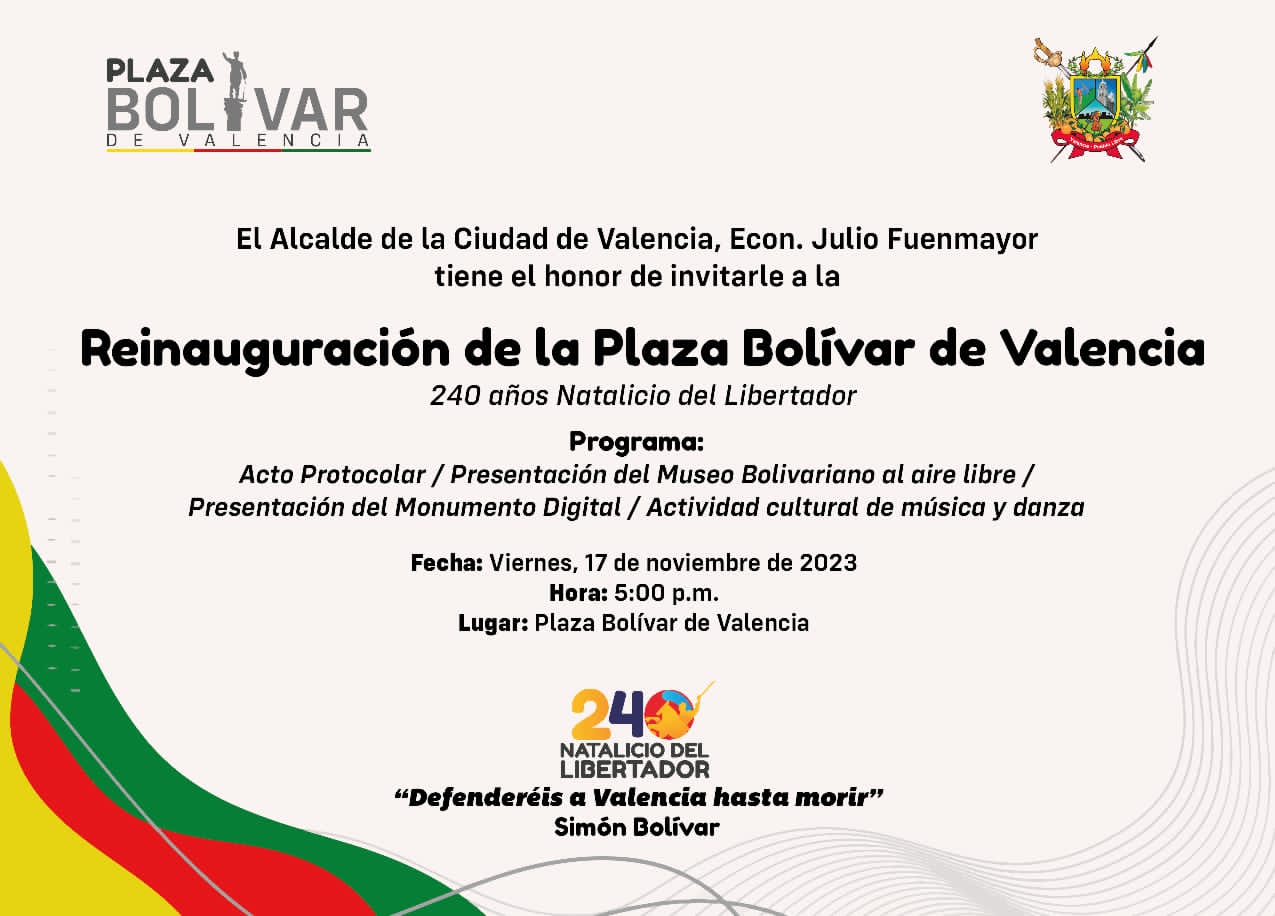 Reinauguración de la Plaza Bolívar - Reinauguración de la Plaza Bolívar