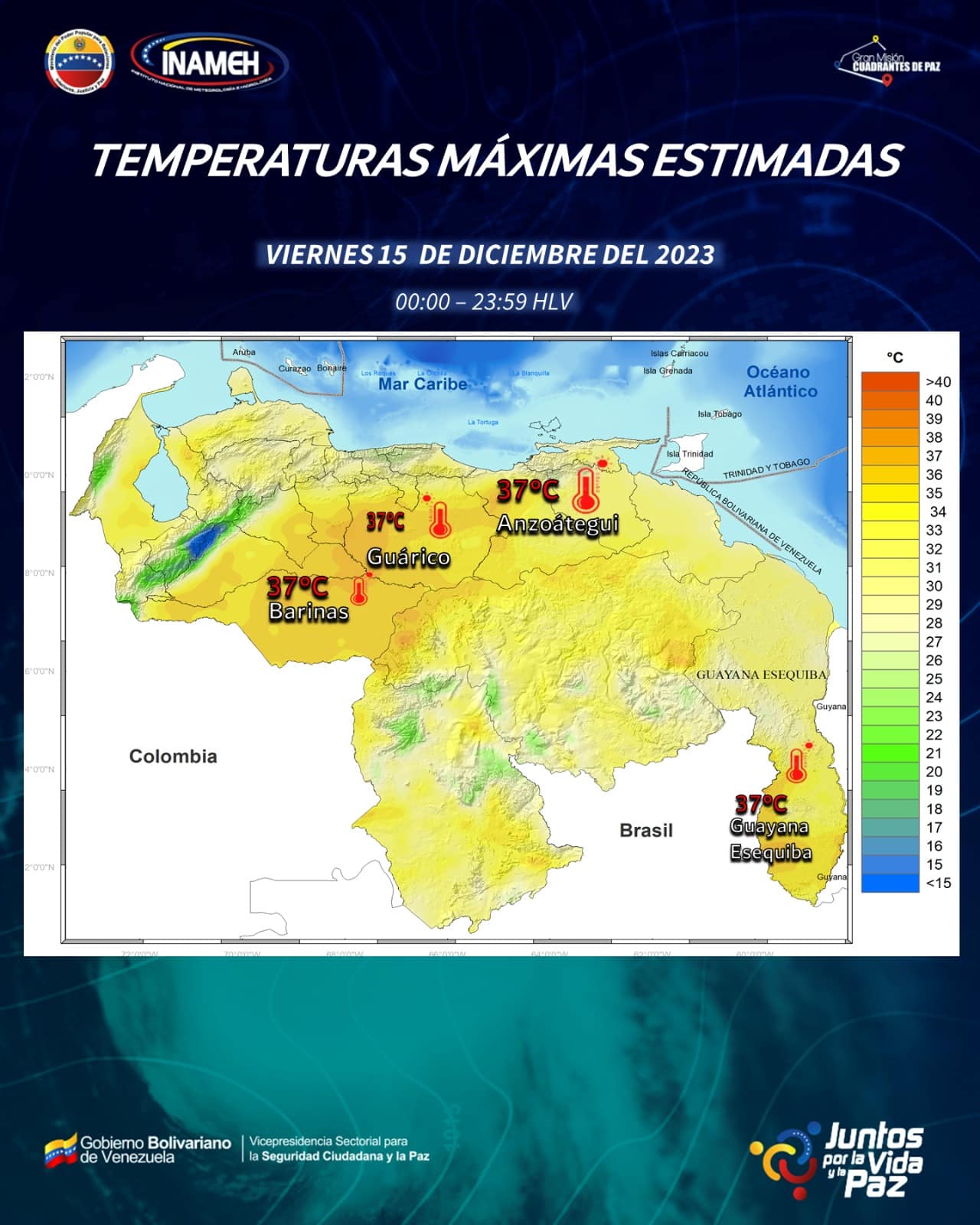El clima hoy 15 de diciembre en Venezuela, según el INAMEH indica que amanecen cielos despejados en gran parte del territorio nacional.