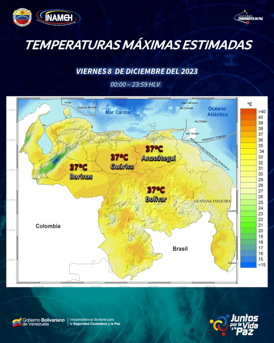 Clima hoy 8 de diciembre en Venezuela