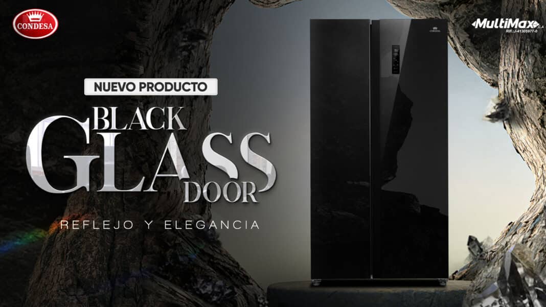 Refrigerador Condesa Black Glass Door