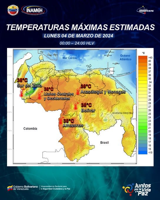 Clima hoy 4 de marzo de 2024 en Venezuela - Clima hoy 4 de marzo de 2024 en Venezuela 