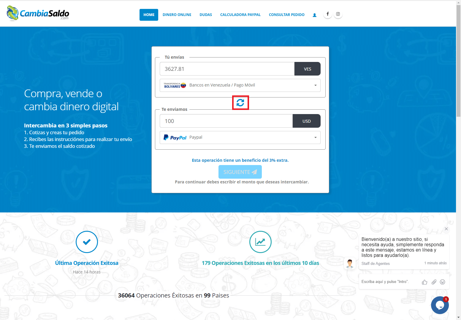 Cambiar Saldo PayPal en Venezuela