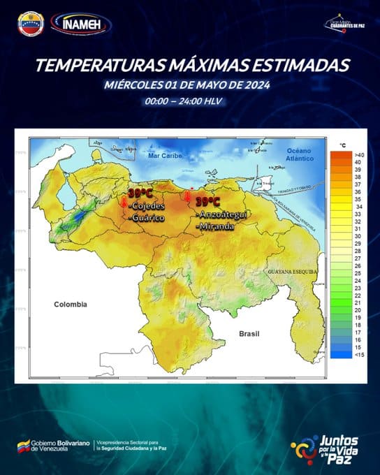 Situación climática hoy 1º de mayo de 2024