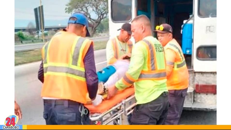 Accidente de moto en la ARC tramo Guacara - Accidente de moto en la ARC tramo Guacara