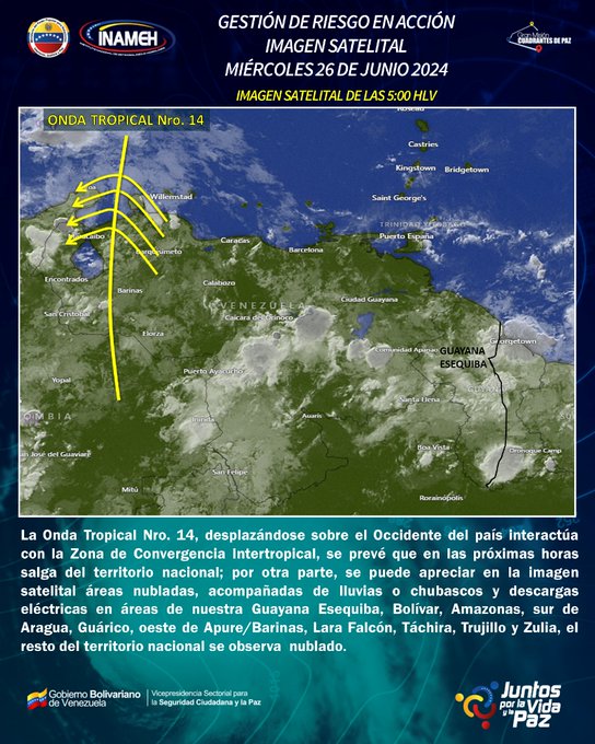 Clima hoy 26 de junio de 2024