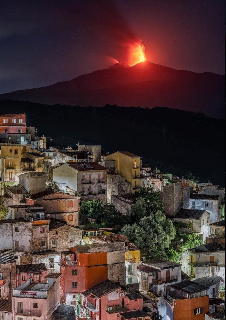 erupción del Volcán Etna