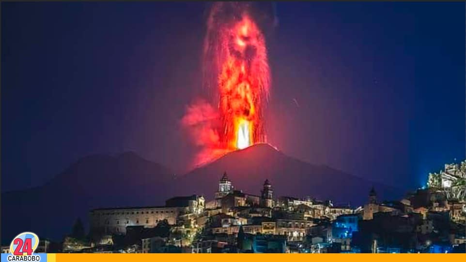 erupción del Volcán Etna