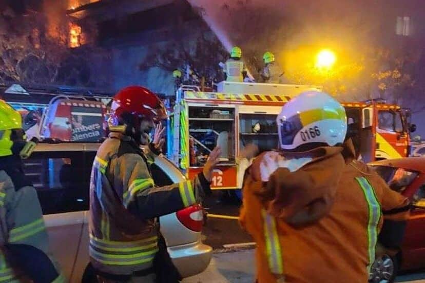 Incendio al norte de Serbia 