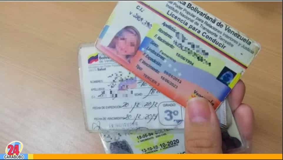 Licencia de conducir en Venezuela tiene un error