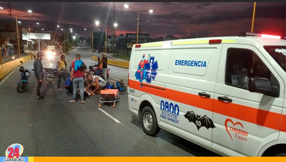 accidente de moto en el elevado de Plaza de Toros