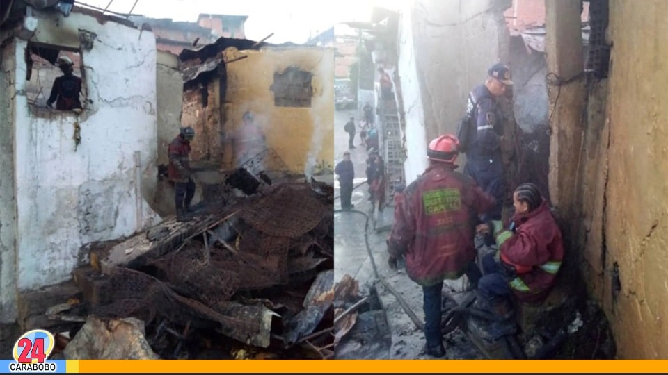 Incendio de una casa en Caracas