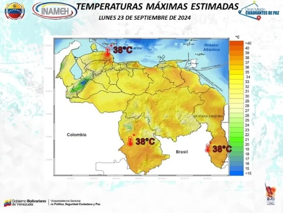 Pronóstico del tiempo en Venezuela hoy 23 de septiembre