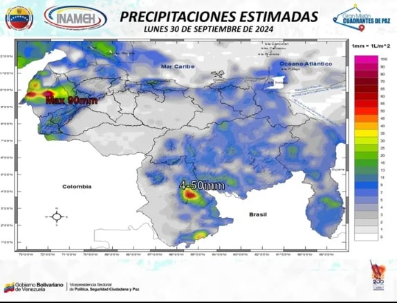 El tiempo en Venezuela hoy 30 de septiembre