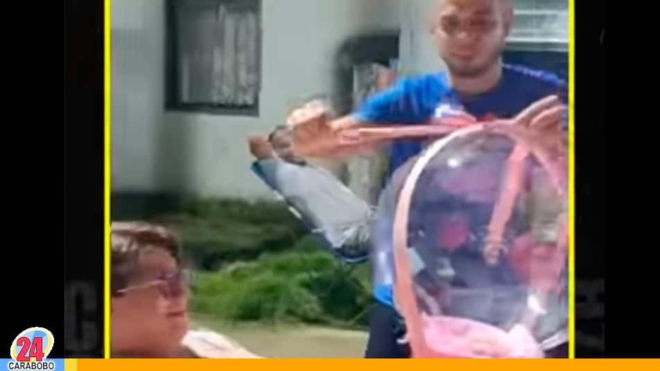 Quisieron sorprender a su mamá con un globo