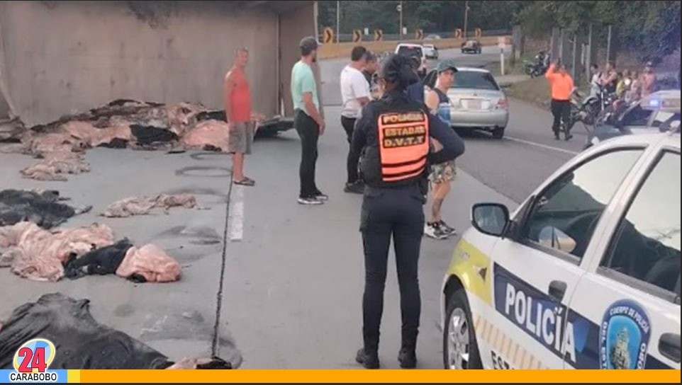 Siniestro vial en la Autopista Valencia Puerto Cabello