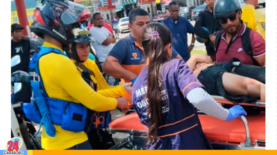 Accidente de moto en Naguanagua