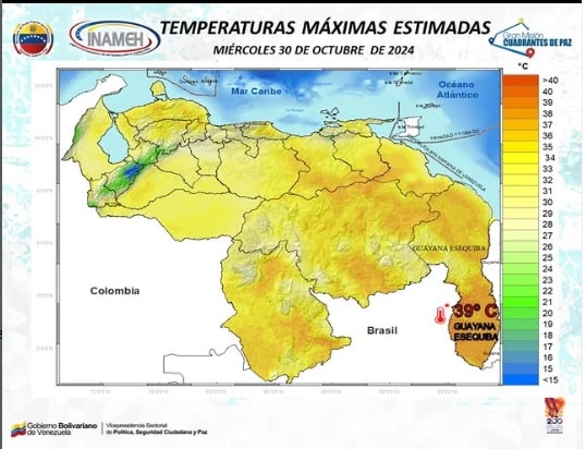 Situación del clima hoy 30 de octubre