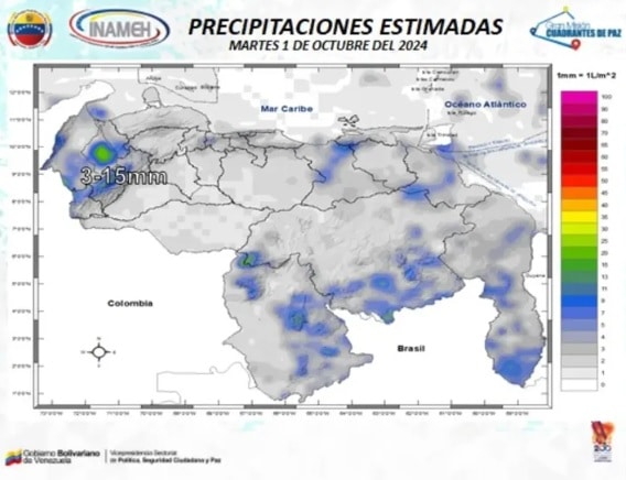 Condiciones climáticas hoy 1 de octubre