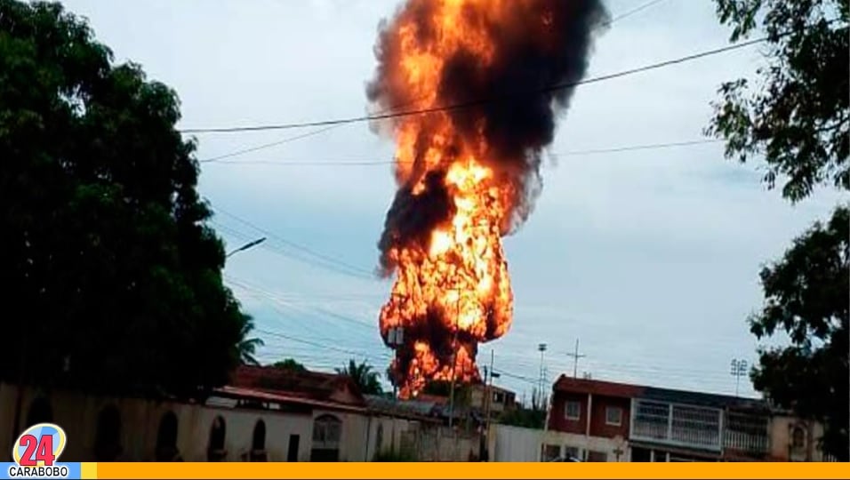 Incendio en un tanque de PDVSA en Cabimas