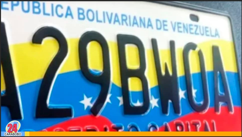 asignación de placas en Venezuela