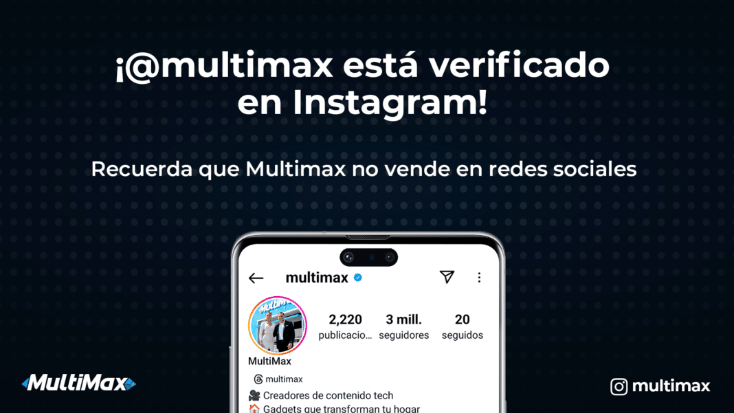 Multimax verificado en Instagram