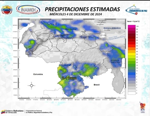 Estado del tiempo hoy 4 de diciembre