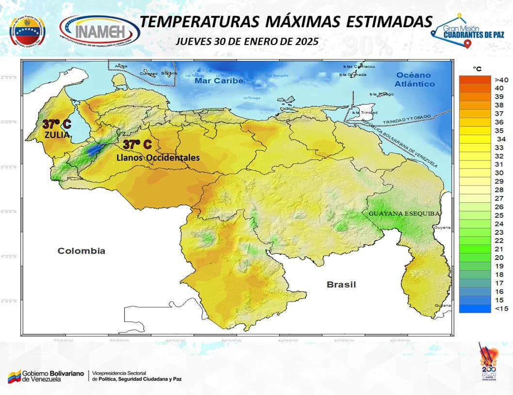 El clima hoy es el 30 de enero de 2025