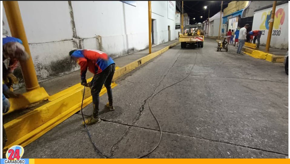 Demarcación vial en el Centro Histórico de Valencia