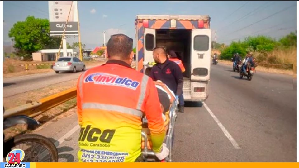 Derrape de moto en la ARC tramo Guacara