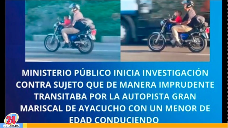 Motorizado imprudente en el estado Miranda