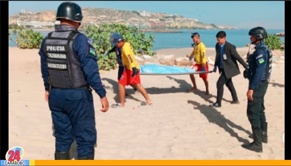 cadáver de una mujer en playa de Lechería