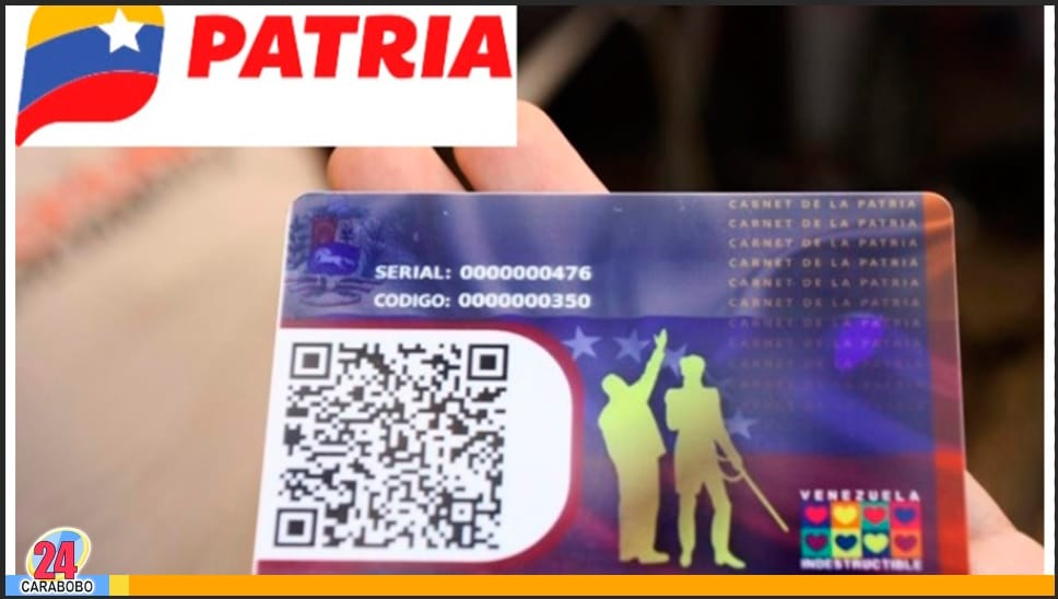 Número registrado en el Sistema Patria