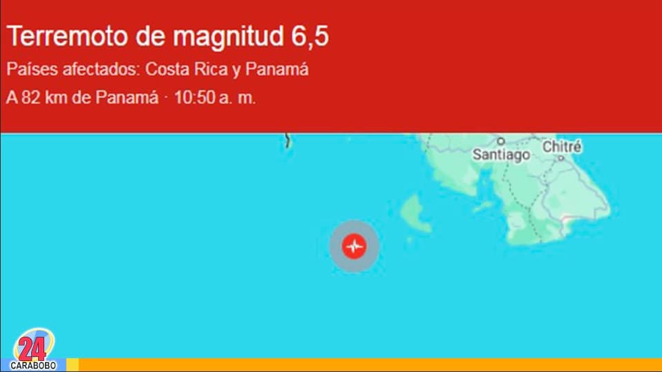 Fuerte temblor en Panamá