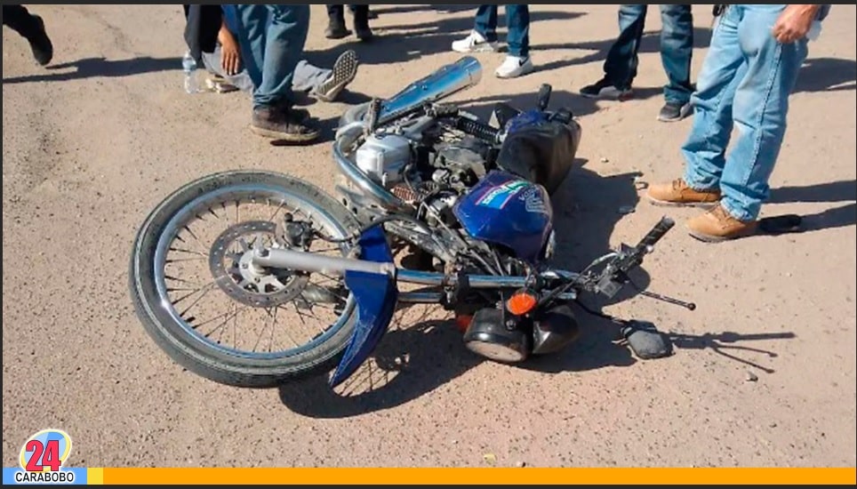 Accidente de motocicleta en la Autopista Sur