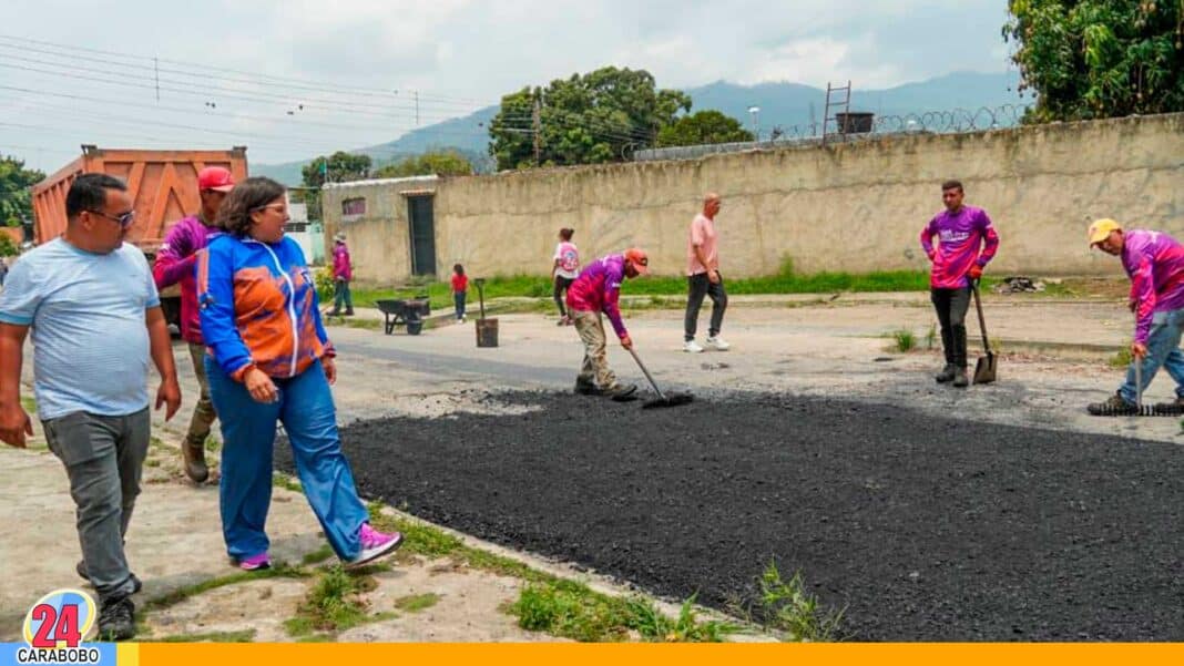 Aplican 160 toneladas de asfalto en Naguanagua