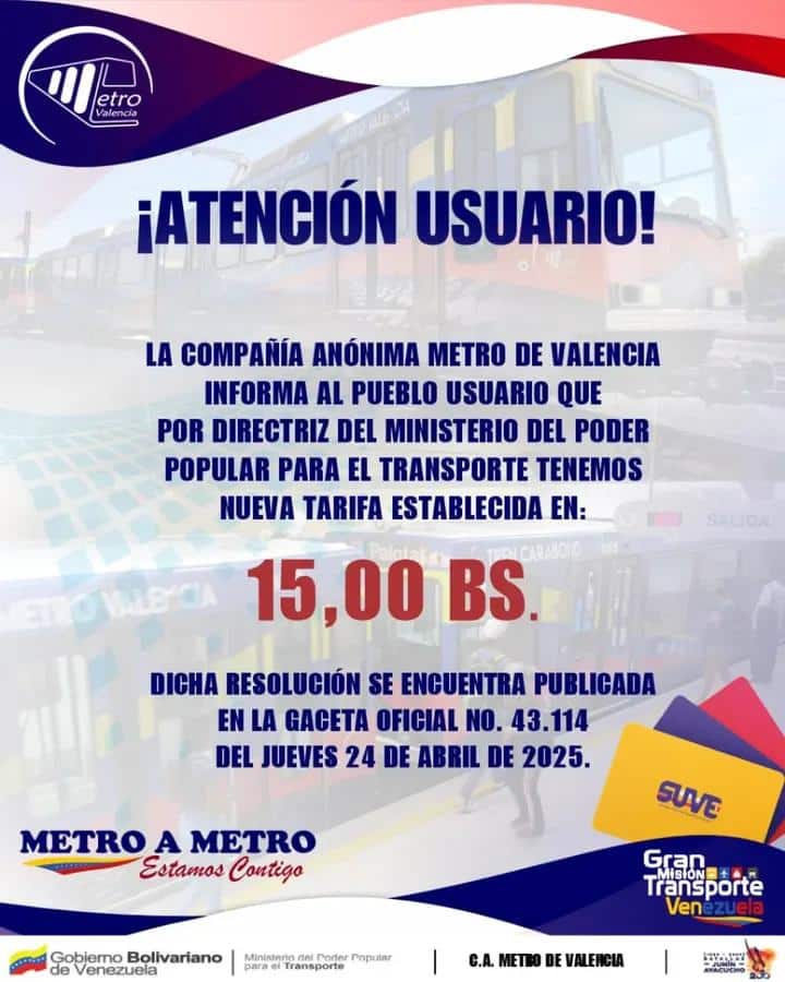 Pasaje en el Sistema Metro