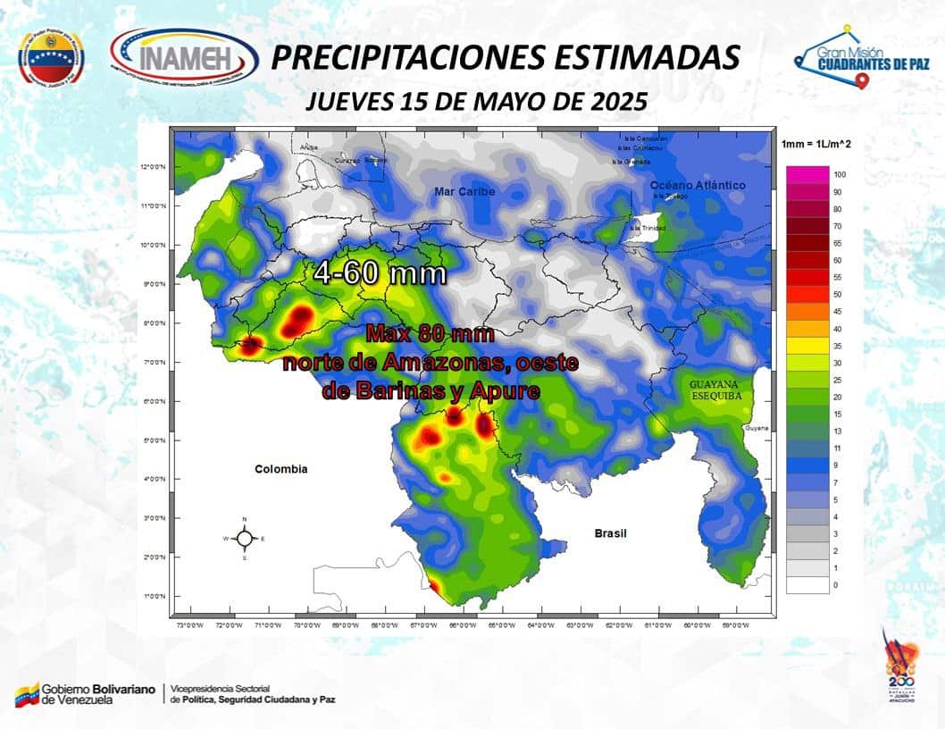 Clima hoy 15 de mayo en Venezuela