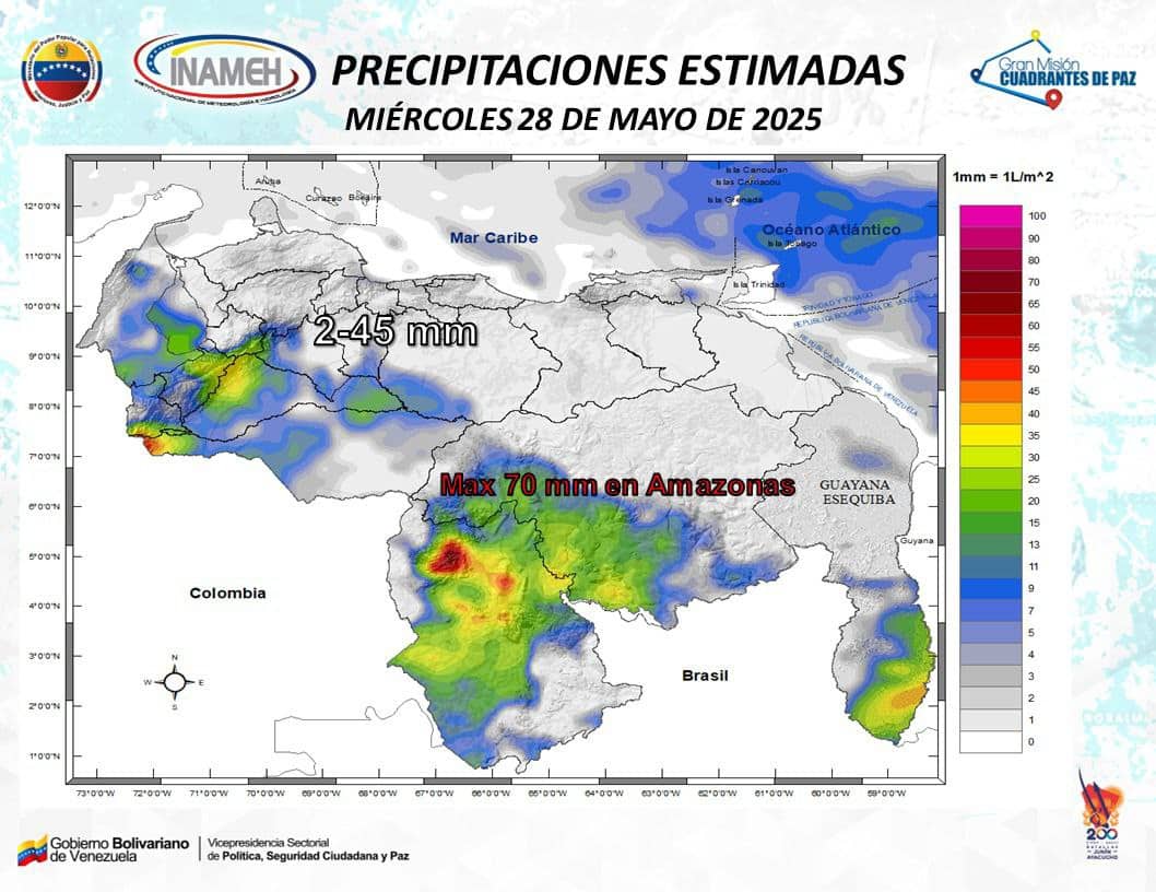 Reporte meteorológico hoy 28 de mayo de 2025